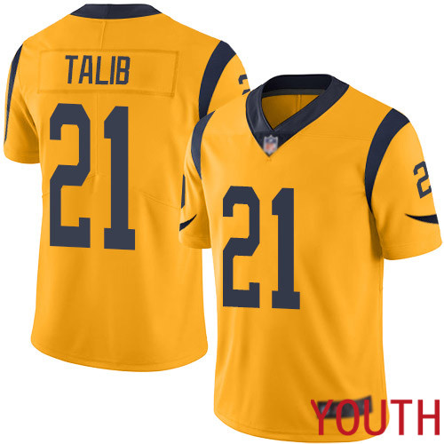 Los Angeles Rams Limited Gold Youth Aqib Talib Jersey NFL Football 21 Rush Vapor Untouchable
